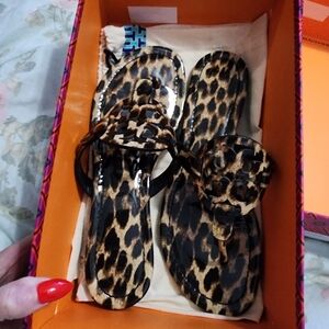 Tory Burch Leopard Print Sandals